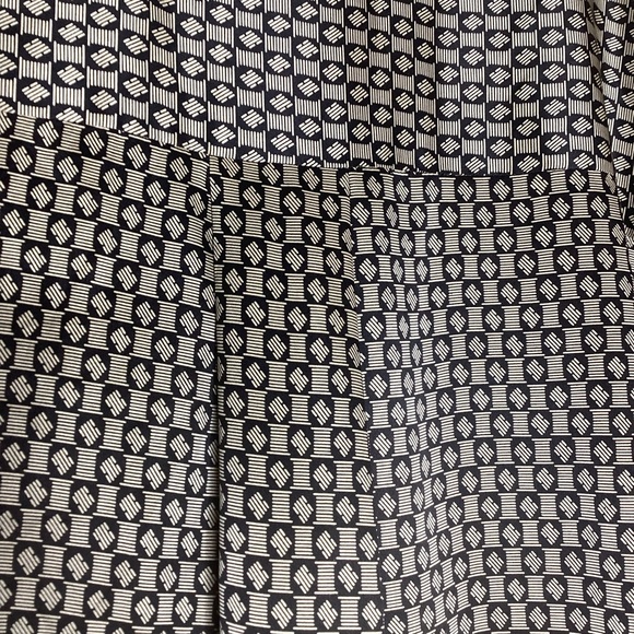 Neiman Marcus Vtg Silk Shirt Oversized Black Tan M - Picture 7 of 9